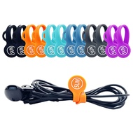 SUNFICON 12 Pack Magnetic Cable Clips Cable Organizers Earbuds Cords Winder Bookmark Clips Whiteboar
