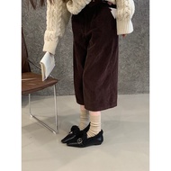 Fashionable Women's Shoes 2025 Autumn Winter Korean Style Square Toe Thick Heel Fur Shoes Fashionabl