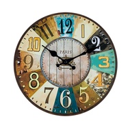 1pc 10/12/14/16inch Beach Themed Wall Clock - Battery Operated, Silent, Rustic Coastal Nautical Decor for Home, Kitchen, Living Room, Office, Bathroom, Bedroom