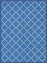 Well Woven Kings Court Brooklyn Trellis Modern Blue Geometric Lattice 7'10" x 9'10" Indoor/Outdoor A