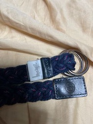 中古Stussy Belt 罕見雙扣皮帶 
