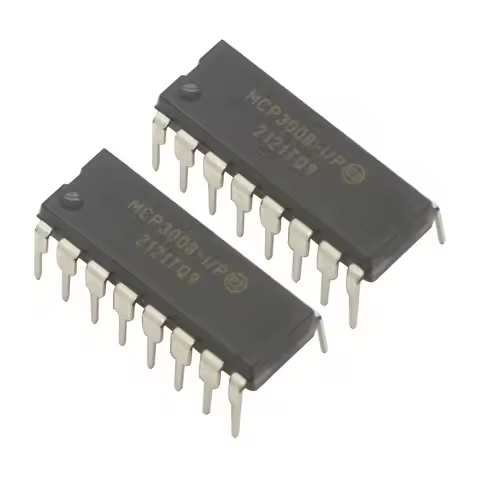 1PCS MCP3008-I/P Mcp3008 8-Channel 10-Bit ADC with SPI Interface A/D Converters for Mcp3008 Chip Ras