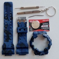 GA700 Strap & Bezel Replacement GA700 GA 700 GA710 MATTE CAMOUFLAGE BLUE