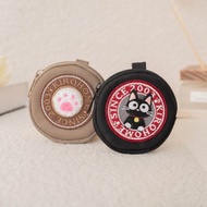 小黑貓 貓掌 輕防水 毛巾繡 掛飾 零錢包【330017】