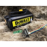 Dewalt 8AH 20V Li-ion battery circuit case with 2 rows of cells 21700 has battery indicator led, acc