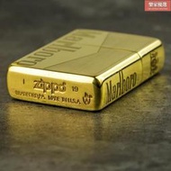Zippo打火機黃銅盔甲萬寶路芝寶精雕圖案定制之寶防風送男友