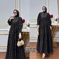 Gamis 939 motif PW bahan katun linen / gamis / katun linen