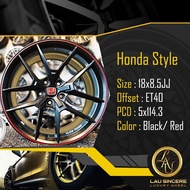 Honda Style 18x8.5JJ 5x114.3 Black/ Red