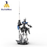 Buildmoc sci-fi futuristic armored female lancer Valkyrie Model Female Robot Building Blocks Gifts f