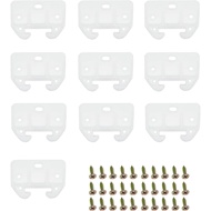 10 Keping Panduan Rel Laci Belakang Plastik dengan Skru untuk Kabinet Almari, Rak, Sistem Laci, Pera