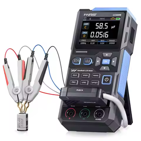 FNIRSI LC1020E Handheld LCR Bridge Tester 100Hz to 100kHz Precision Frequency Auto Calibration Dual 