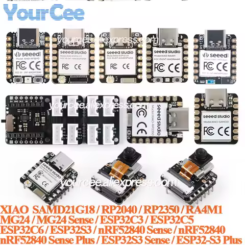 10pcs/1pc Seeed Studio XIAO ESP32C6 ESP32 ESP32C3 ESP32S3 Sense MG24 NRF52840 RA4M1 RP2350 SAMD21G18