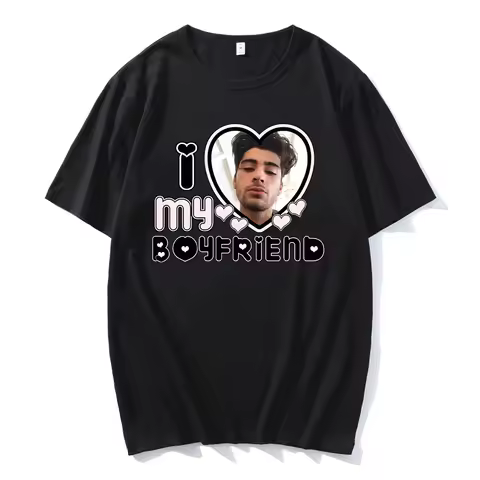 2026 Zayn Malik I Love My Boyfriend Graphic TShirt Couple Cotton Casual Tee-shirt Women Adorable Tee