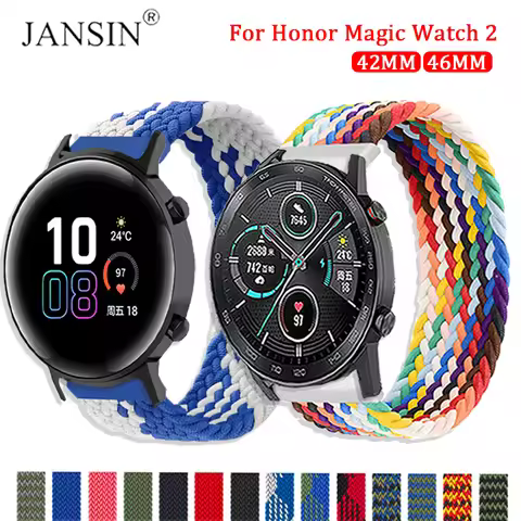 Nylon Wristband For Honor Magic Watch 2 42/46mm Braided Solo Loop For Huawei Honor Magic Watch 2 Wat