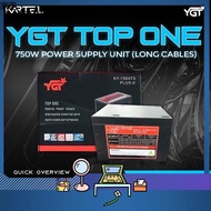 fiber ➳NEW VERSION YGT TOP ONE 750W  KEYTECH 750W ATX 4PIN Long Cable ATX Power Supply KY-750ATX☟