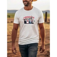 Aberdeen FC Logo & Sponsors T-Shirt - Officially Inspired Football Fan Apparel with Team & Mascot-Li