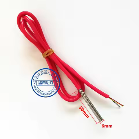 DS18B20 Waterproof Digital Temperature sensor 6mm * 50mm Stainless Steel Probe 18b20 1m 2m 3m 5m Sil
