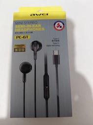 Awei PC-6T Type-C 半入耳式耳機