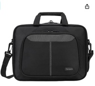 Targus Intellect Slim Slipcase Bag with Durable Water-Resistant Nylon Two Large Exterior Pockets Removable Shoulder Strap Protective Sleeve for 12.1-Inch Laptop and Tablet Black (TBT248US)