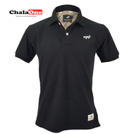 เสื้อโปโลชาย ChalaOne ผ้า Premium Cotton นุ่มกว่าใส่สบายกว่า สีดำ เสื้อยืดผู้ชาย