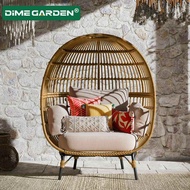 Balcony Small Sofa Outdoor Casual Bird's Nest Floor Chair Set Single Rattan Chair Furniture Resort B