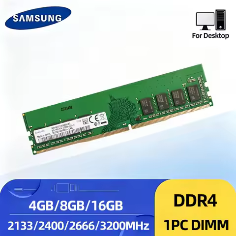 SAMSUNG Desktop RAM DDR4 4GB 8GB 16GB 2133P 2400T 2666V 3200AA PC4-21300 PC4-25600 Non-ECC DIMM High