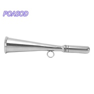 MAYSHOW Boat Fog Horn, Silver Removable Mouthpiece Handheld Foghorn, Emergency Use 304 Stainless Ste