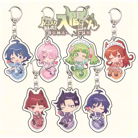 Welcome to Demon School! Iruma-kun 6cm Maid Outfit Q-Style Acrylic Keychain Anime Pendant Bag Charm 