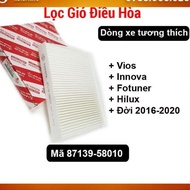 Air conditioner air filter for Toyota Vios, Innova, Fortuner, Hilux 2016-2020 code 87139-58010