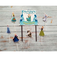 Tumpeng rice decoration cake topper birthday cake decoration a set of FROZEN Frozen characters