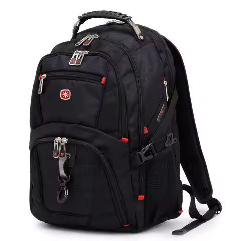 Swiss Men's Backpack 17.3 inch Computer Notebook School Travel Bags Unisex Large Capacity bagpack wa