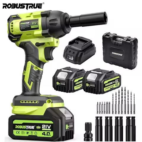 Robustrue Brushless Impact Wrench 406Ft-lbs (550N.m) High Torque Impact Gun 2800RPM Cordless Screwdr