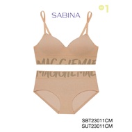 Sabina Maggie Mae Soft and Cozy Underwear Set Bra No Underwire Code SBT23011CM+SUT23011CM Brown