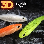 【HOT SALE】6.5cm T Tail Soft Bait PVC Sinking Fishing Lure with 3D Eyes for Bass Perch