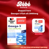 Doppelherz Omega 3 fish oil capsules supplement Omega 3, Folic Acid to support health -Bebe Sophie