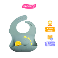 Yếm ăn dặm silicone Bebear (Xanh BWF108)