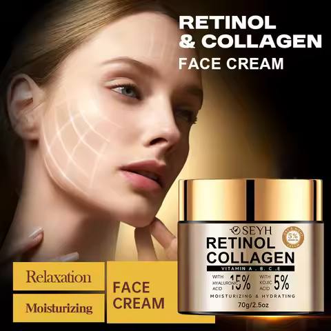 Anti-Aging Collagen Face Cream 72H Hydrating Rich in Retinol Hyaluronic Acid Niacinamide for Men & W