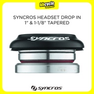 SYNCROS Headset Drop In 1" & 1-1/8" Tapered Black