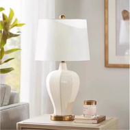 HHSame Style American Classical Ceramic Table Lamp Simple Living Room and Study Decoration Lamps Bedroom Bedside LampSat