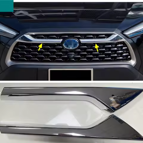 ABS Car Front head Grill Decal Trim Cover Sticker Fit For Toyota Corolla cross 2022
