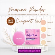 Marina Compact Powder Brighten Up With UV A & UV B Protection Vitamin E/Marina Beauty Powder