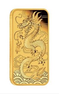 澳洲2018東方神龍 99.99% 方形精鑄金幣 1 盎司