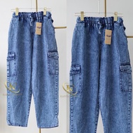 AR - FIO BAGGY JEANS CARGO WANITA // BIONDY CELANA BAGGY JEANS CARGO
