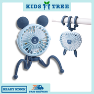 Small Fan USB Rechargeable Portable Mini Fan Baby Stroller Fan Octopus Mini Fan Kipas Stroller Baby Fan