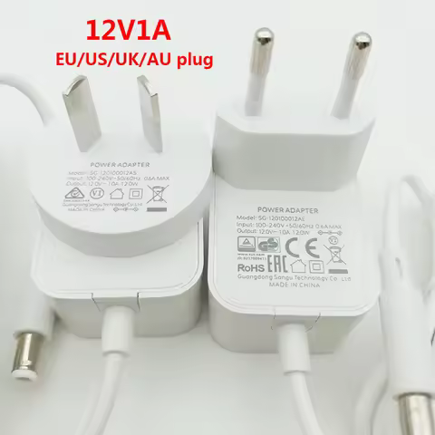 12v 1000ma 1A White Power Supply UK DC 5.5x2.5mm Power Supply Unit 12 v 1a 12 Volt Sources 12v 1 Amp