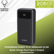 POWERBANK ROBOT RT32 30000mAH 22.5W Quick Charge Dual Input 3 Output