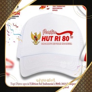 MERAH XD27 fs-6 see-97 80th Indonesian Independence Day Hat, 2025 August 17th Hat, Red and White Hat