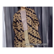 Bolero Batik Indigo Blazer nikita motif batik pekalongan