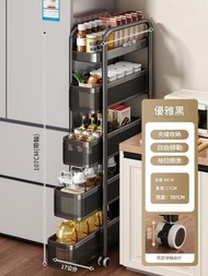 廚房夾縫置物架 極窄縫隙收納櫃多層 冰箱側邊抽拉櫃 蔬果小推車