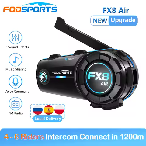 Fodsports FX8 AIR Bluetooth Helmet Headsets Motorcycle Intercom for 4 Riders Intercomunicador Moto B